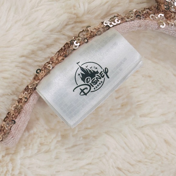 Disney Parks Minnie Mouse Sequin Ear Headband w/ Bow - Rose Gold & Pink - NWOT - Picture 5 of 9